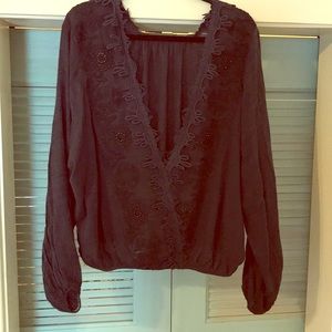 Free People Navy blue long sleeve